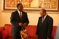 Audiences du chef de l`Etat: le Premier ministre malien, Diango Cissoko reçu par le Président Ouattara